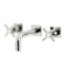 Kingston Brass KS6126ZX Two-Handle Wall Mount Bathroom Faucet, Polished Nickel KS6126ZX - alternate 1